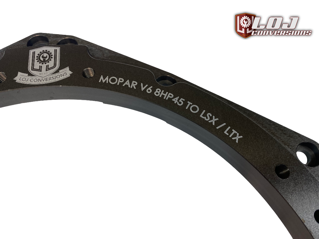 LS / LT to Mopar V6 8HP45 /8HP50 / ZF8 Transmission Adapter Package