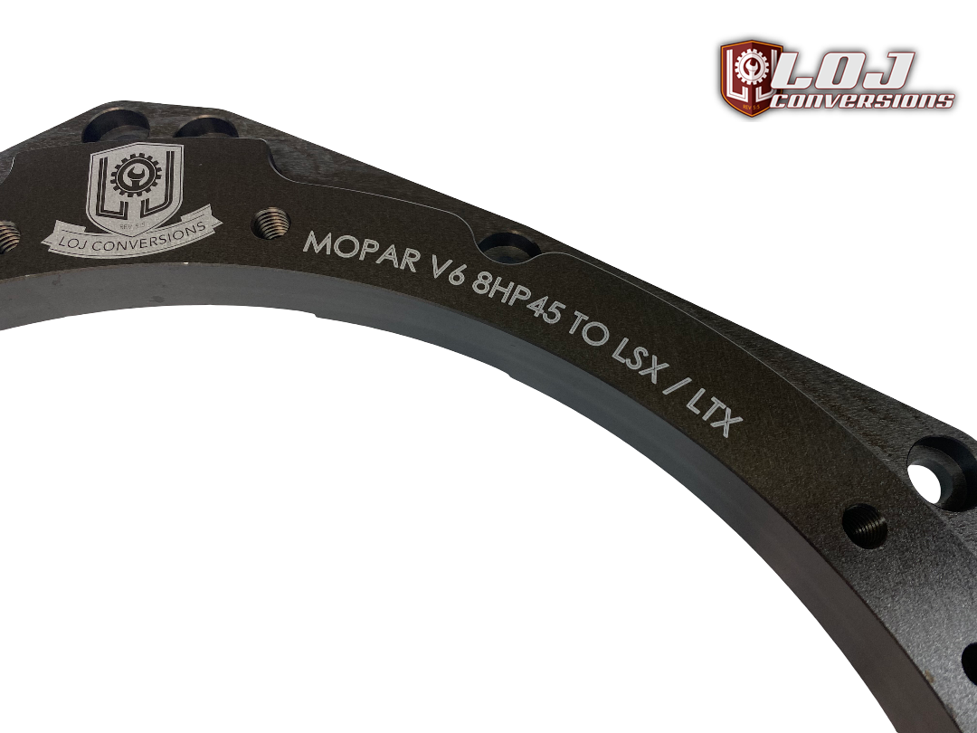 LS / LT to Mopar V6 8HP45 /8HP50 / ZF8 Transmission Adapter Package